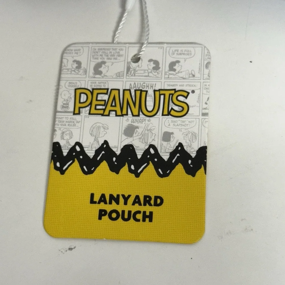 Blue Camo Snoopy Peanuts Lanyard Pouch New